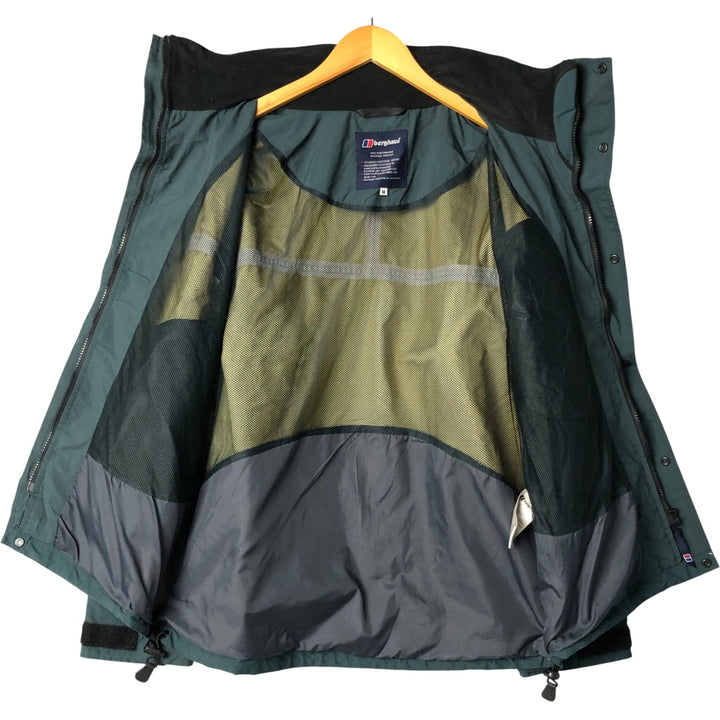 Berghaus GORE-TEX Mountain Jacket, Shell Jacket, Men's Size M Nylon (Gore-Tex) Green type dark green Vintage Second Hand