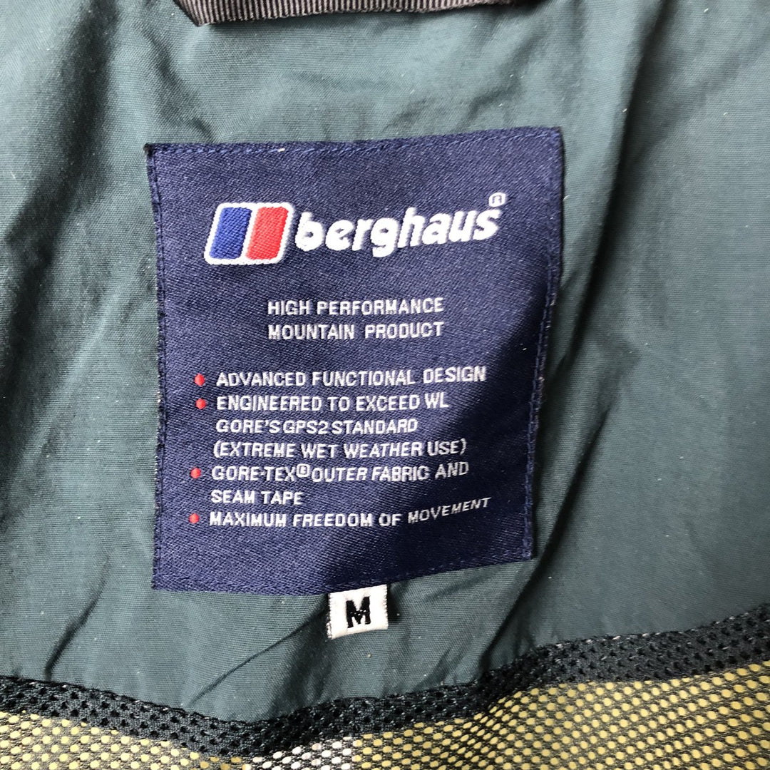 Berghaus GORE-TEX Mountain Jacket, Shell Jacket, Men's Size M Nylon (Gore-Tex) Green type dark green Vintage Second Hand