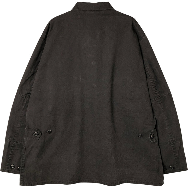 Oversized civilian military jacket, men's size XXXL cotton black type Vintage Second Hand