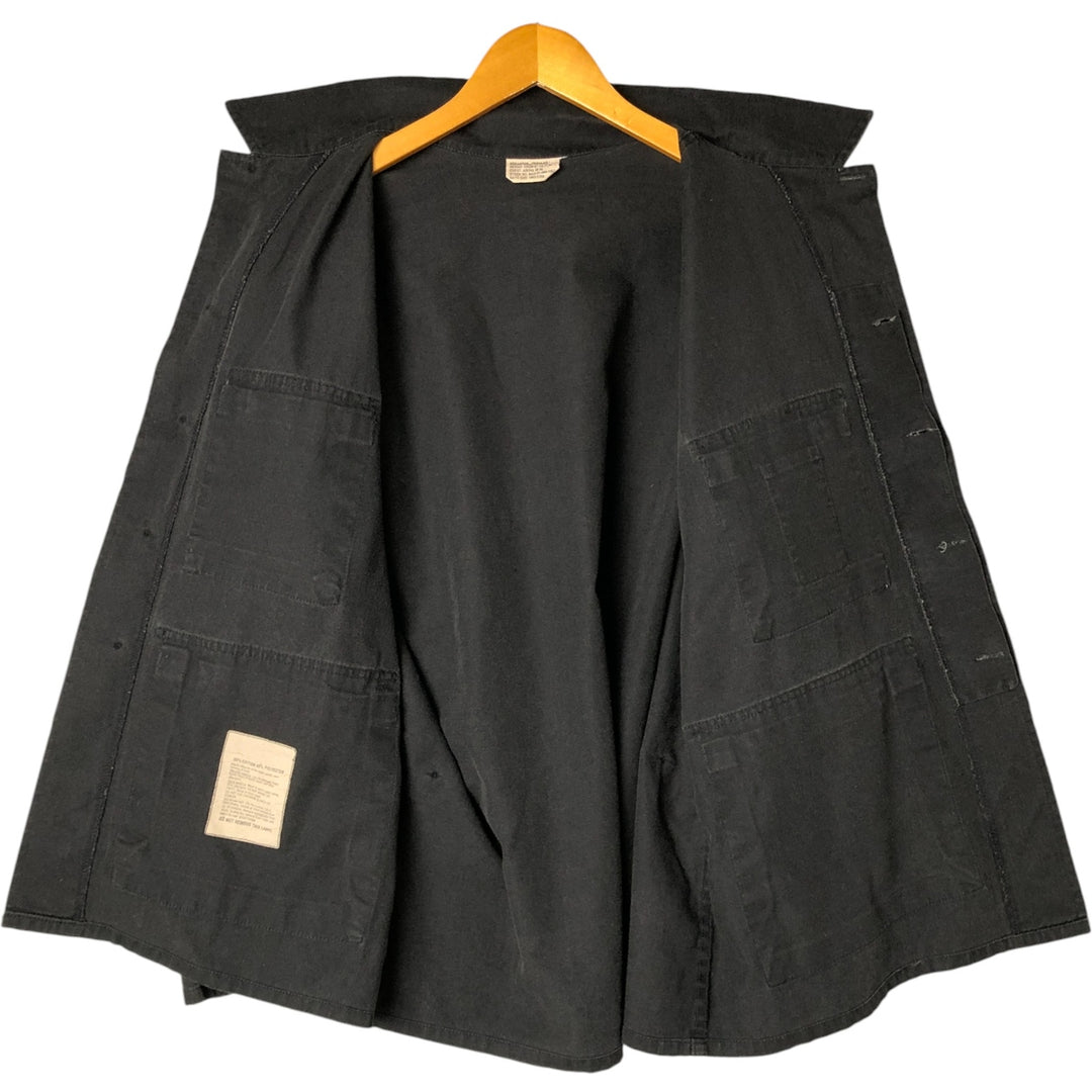 Oversized civilian military jacket, men's size XXXL cotton black type Vintage Second Hand