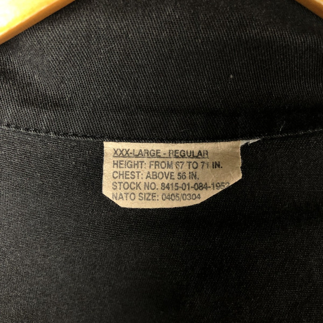 Oversized civilian military jacket, men's size XXXL cotton black type Vintage Second Hand