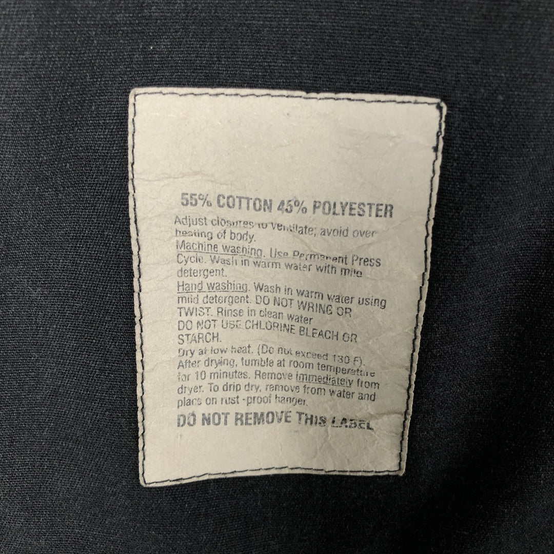 Oversized civilian military jacket, men's size XXXL cotton black type Vintage Second Hand