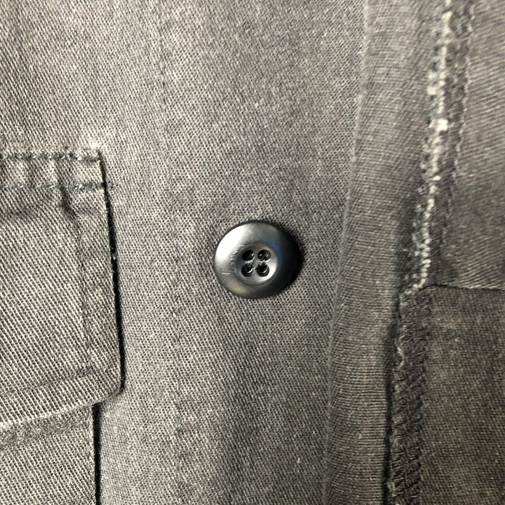 Oversized civilian military jacket, men's size XXXL cotton black type Vintage Second Hand