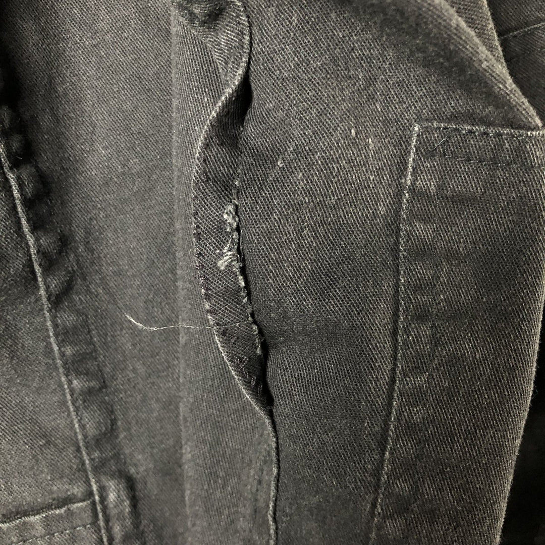 Oversized civilian military jacket, men's size XXXL cotton black type Vintage Second Hand