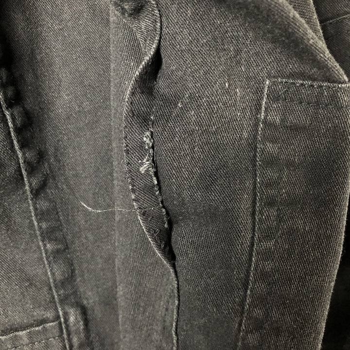 Oversized civilian military jacket, men's size XXXL cotton black type Vintage Second Hand