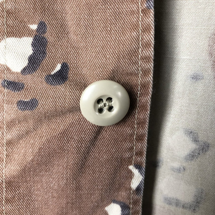 90'S US Military Genuine Camouflage Pattern 6C Desert Chocolate Chip Camo BDU Military Jacket Made in USA Men's M Size Vintage cotton beige type brown Vintage Second Hand