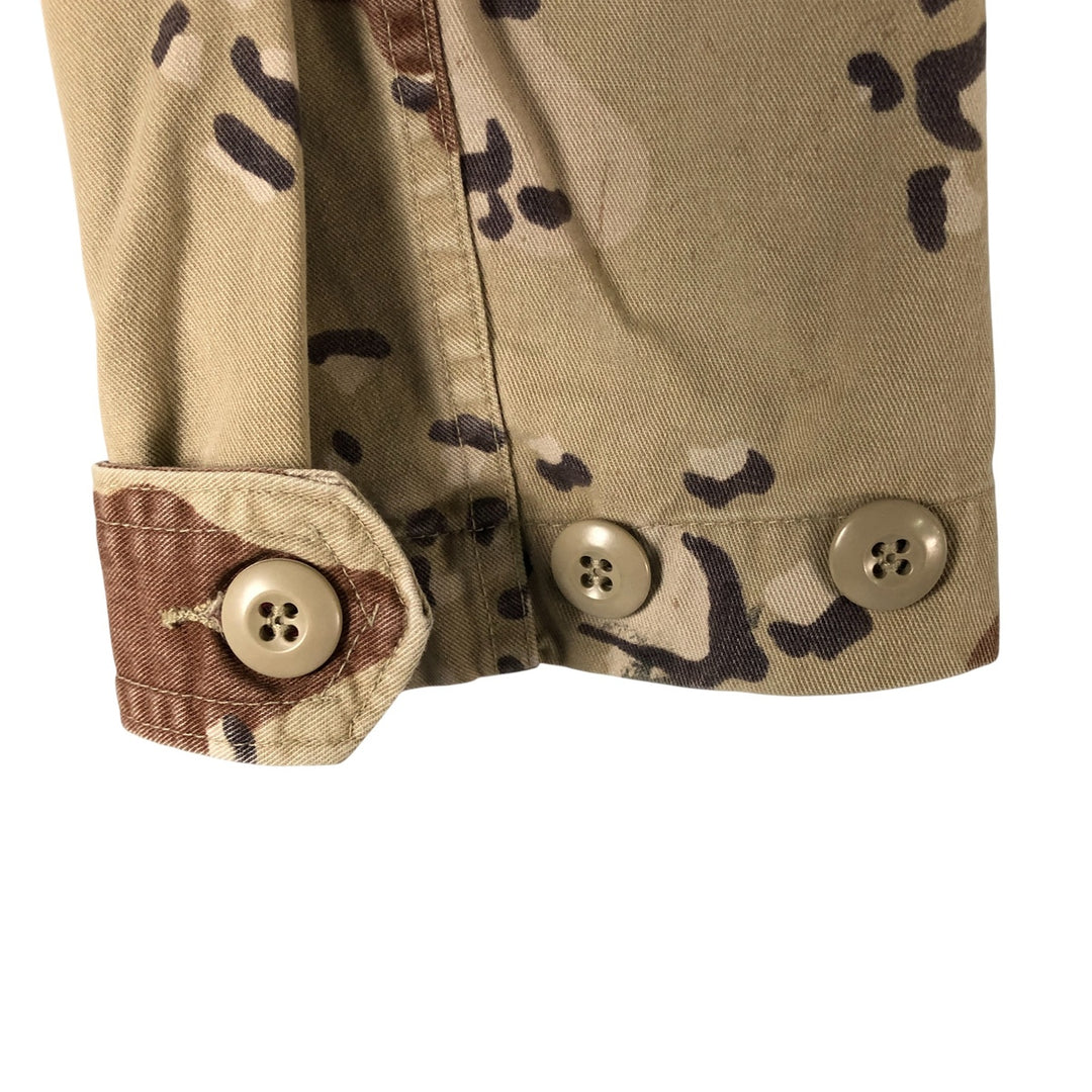 90'S US Military Genuine Camouflage Pattern 6C Desert Chocolate Chip Camo BDU Military Jacket Made in USA Men's M Size Vintage cotton beige type brown Vintage Second Hand