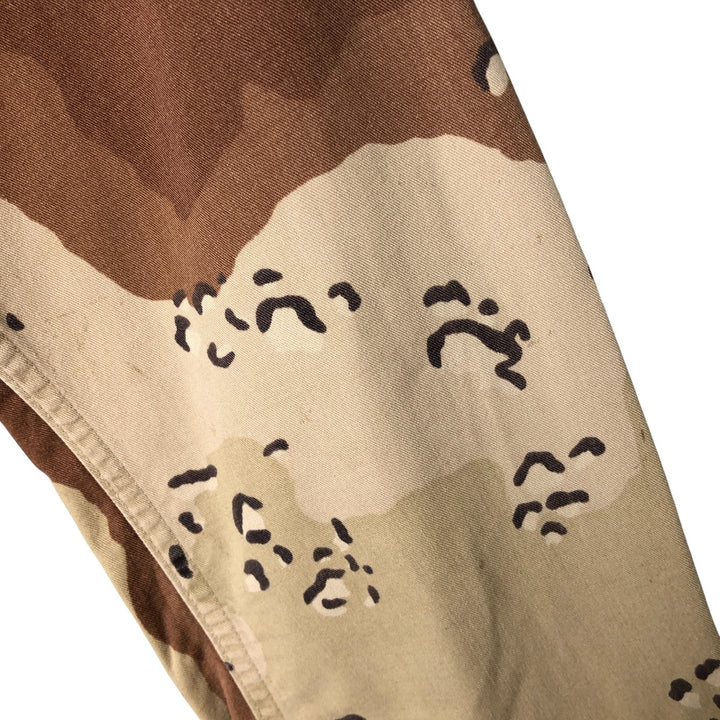 90'S US Military Genuine Camouflage Pattern 6C Desert Chocolate Chip Camo BDU Military Jacket Made in USA Men's M Size Vintage cotton beige type brown Vintage Second Hand