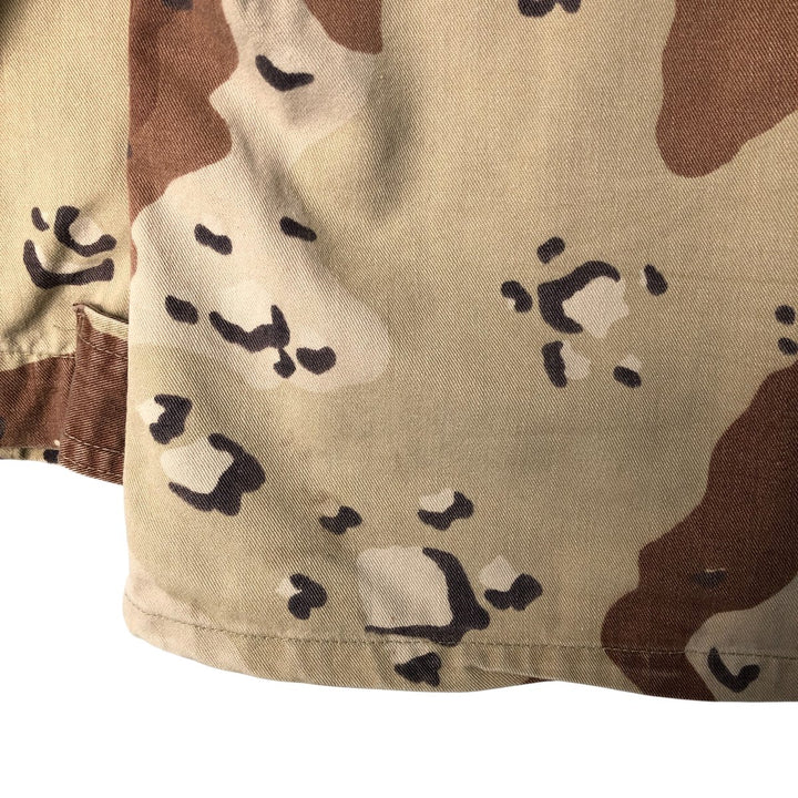90'S US Military Genuine Camouflage Pattern 6C Desert Chocolate Chip Camo BDU Military Jacket Made in USA Men's M Size Vintage cotton beige type brown Vintage Second Hand