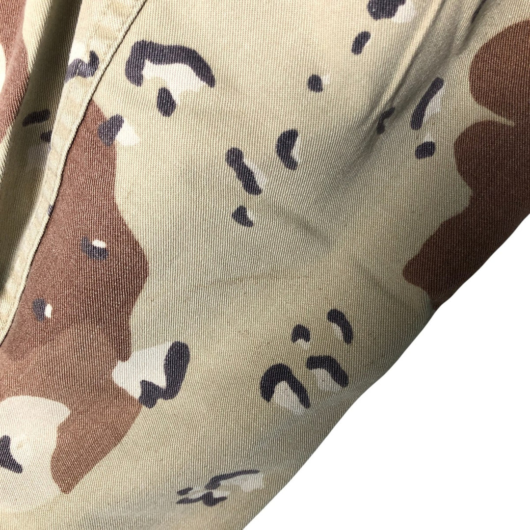 90'S US Military Genuine Camouflage Pattern 6C Desert Chocolate Chip Camo BDU Military Jacket Made in USA Men's M Size Vintage cotton beige type brown Vintage Second Hand