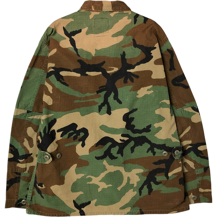 Authentic 1980'S US Army Camouflage Pattern Woodland Camo BDU Military Jacket, Made in USA, Men's Size Medium, Vintage cotton Khaki type Vintage Second Hand