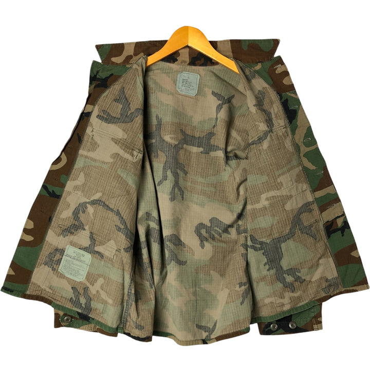 Authentic 1980'S US Army Camouflage Pattern Woodland Camo BDU Military Jacket, Made in USA, Men's Size Medium, Vintage cotton Khaki type Vintage Second Hand