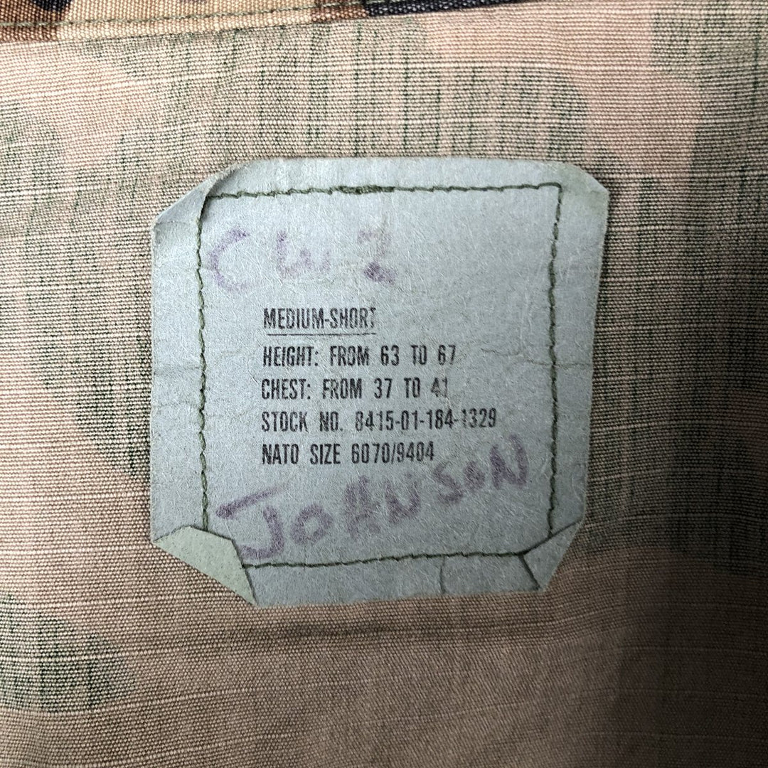 Authentic 1980'S US Army Camouflage Pattern Woodland Camo BDU Military Jacket, Made in USA, Men's Size Medium, Vintage cotton Khaki type Vintage Second Hand