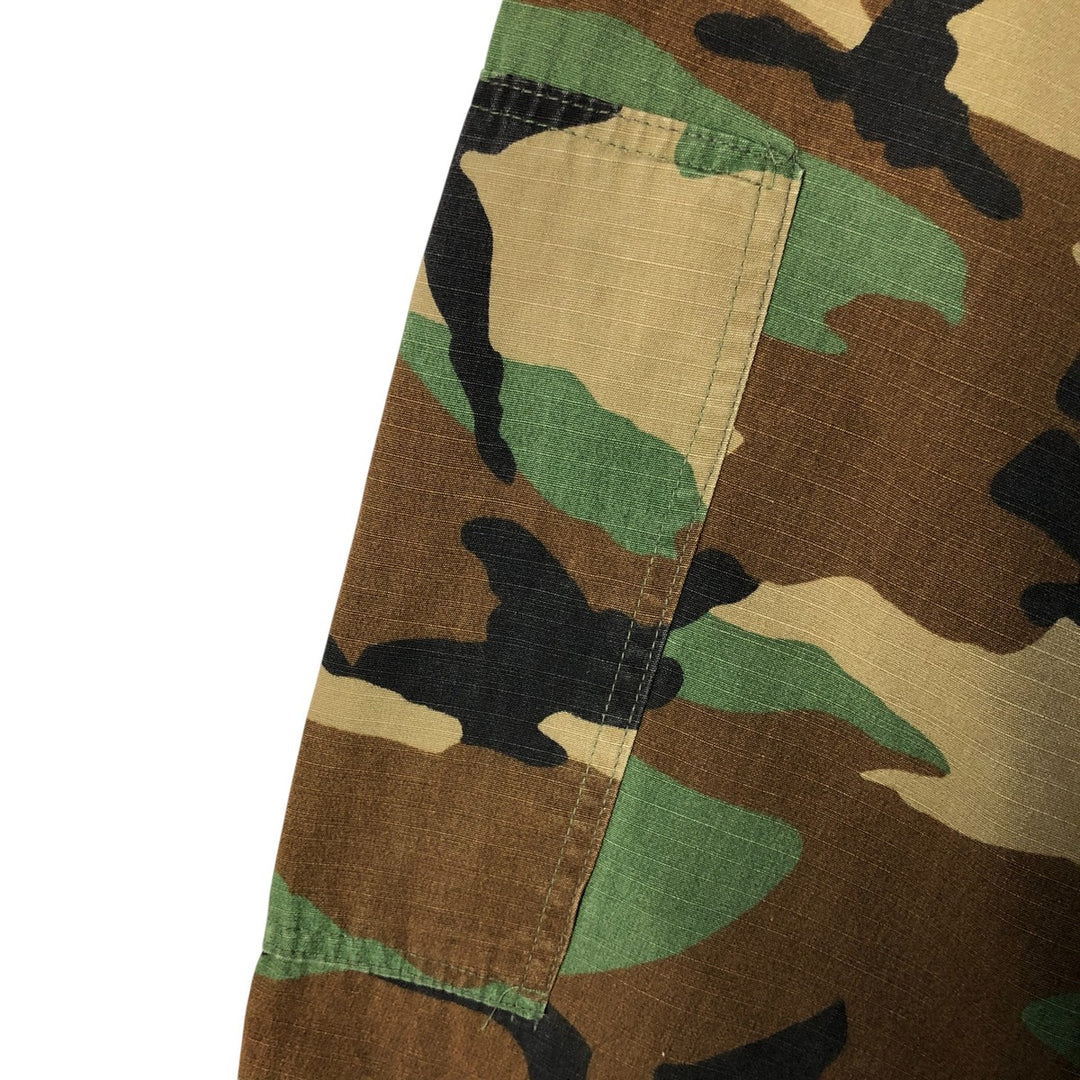 Authentic 1980'S US Army Camouflage Pattern Woodland Camo BDU Military Jacket, Made in USA, Men's Size Medium, Vintage cotton Khaki type Vintage Second Hand