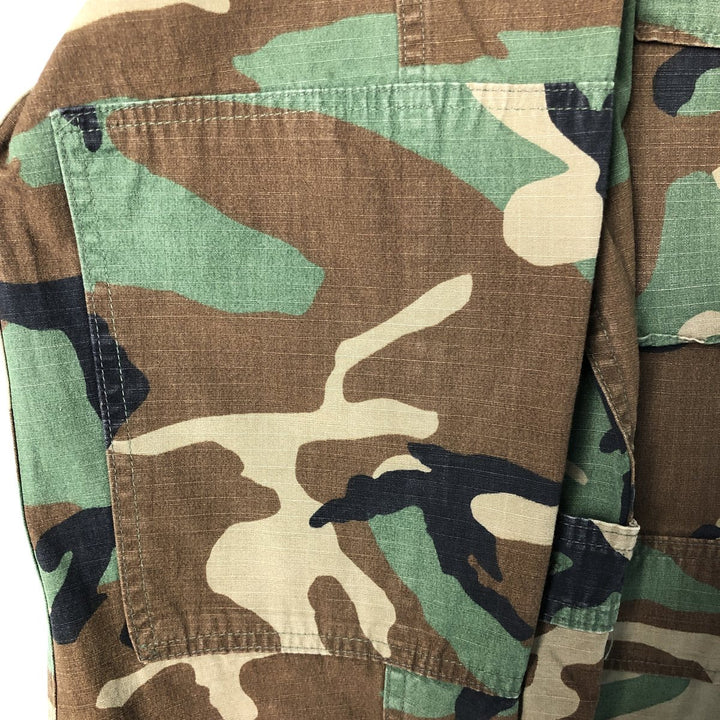 Authentic 1980'S US Army Camouflage Pattern Woodland Camo BDU Military Jacket, Made in USA, Men's Size Medium, Vintage cotton Khaki type Vintage Second Hand