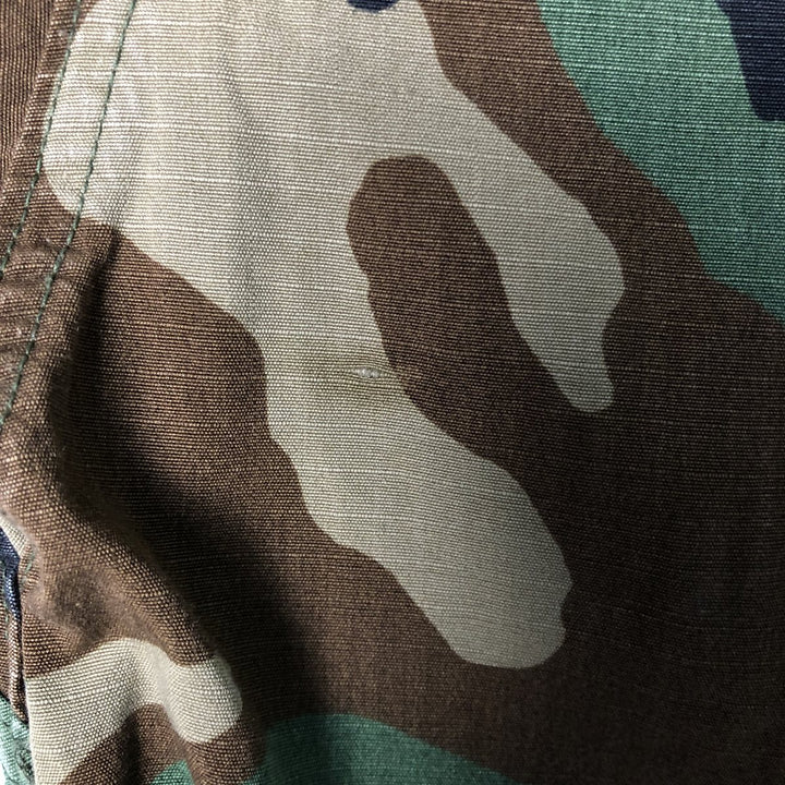 Authentic 1980'S US Army Camouflage Pattern Woodland Camo BDU Military Jacket, Made in USA, Men's Size Medium, Vintage cotton Khaki type Vintage Second Hand