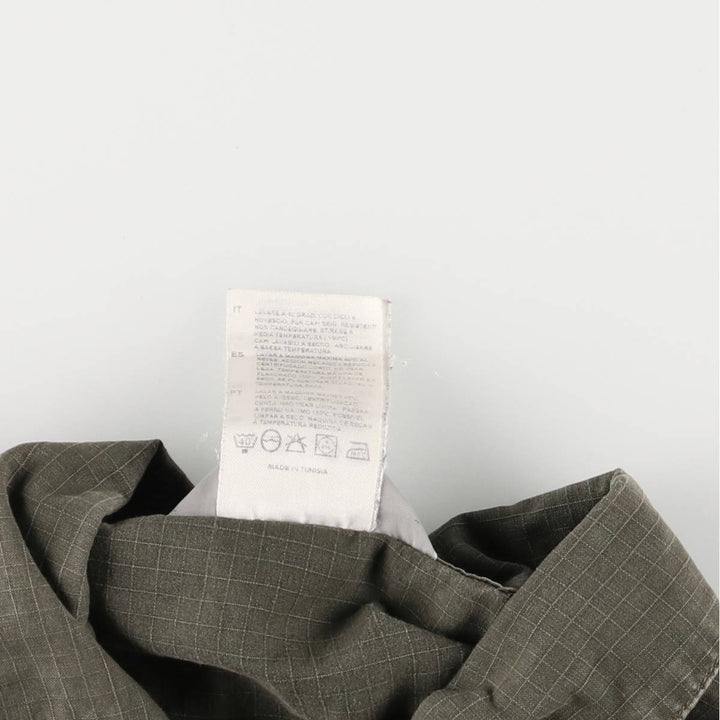 Carhartt Ripstop Stand Collar Military Jacket, Men's Size Medium cotton Khaki type Vintage Second Hand