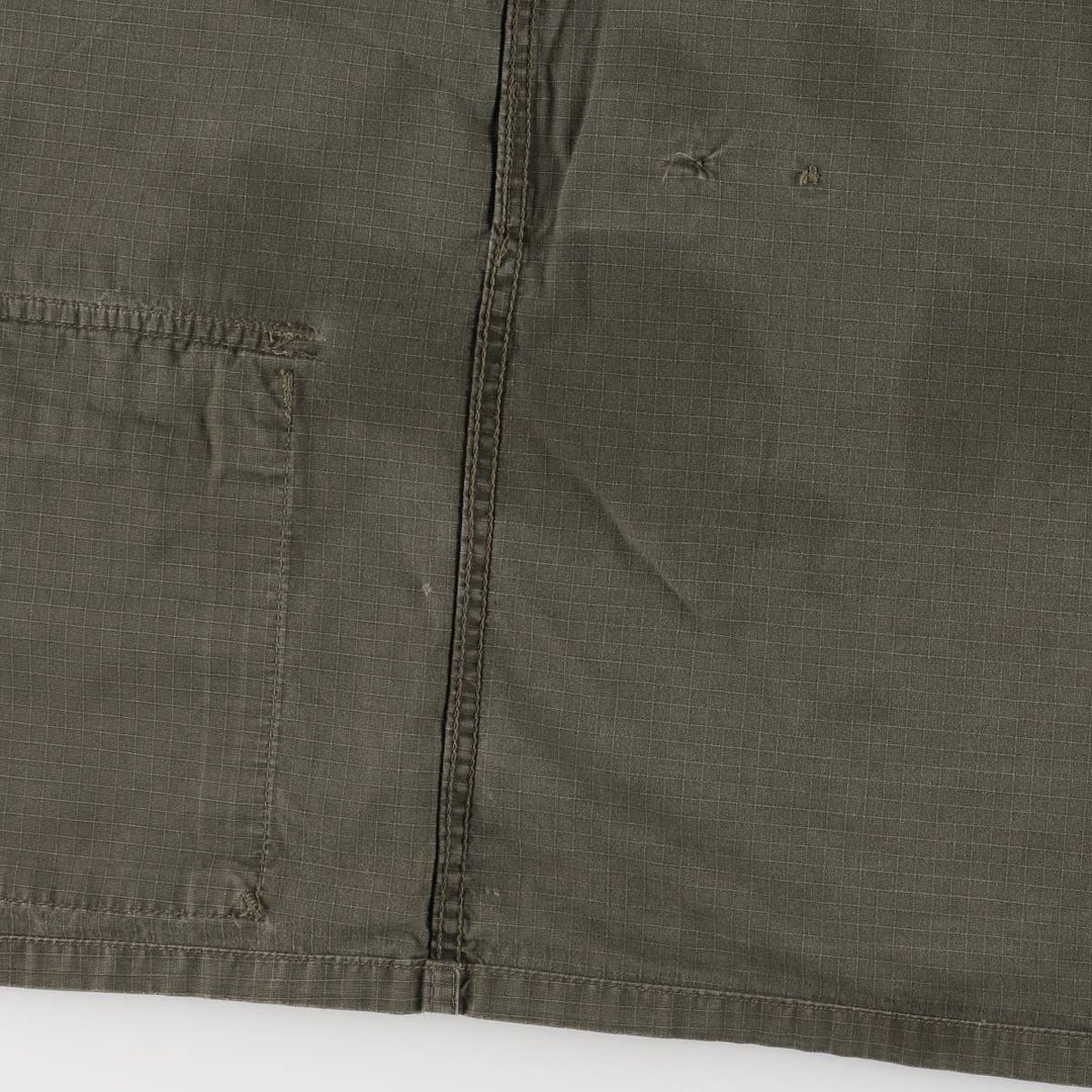 Carhartt Ripstop Stand Collar Military Jacket, Men's Size Medium cotton Khaki type Vintage Second Hand