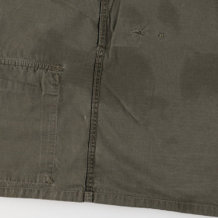 Carhartt Ripstop Stand Collar Military Jacket, Men's Size Medium cotton Khaki type Vintage Second Hand