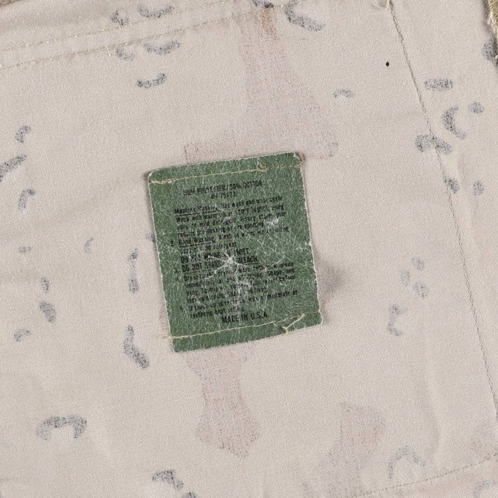 Civilian Camouflage Pattern 6C Desert Chocolate Chip Camo BDU Military Jacket, Made in USA, Men's Size Medium polyester Beige type Vintage Second Hand