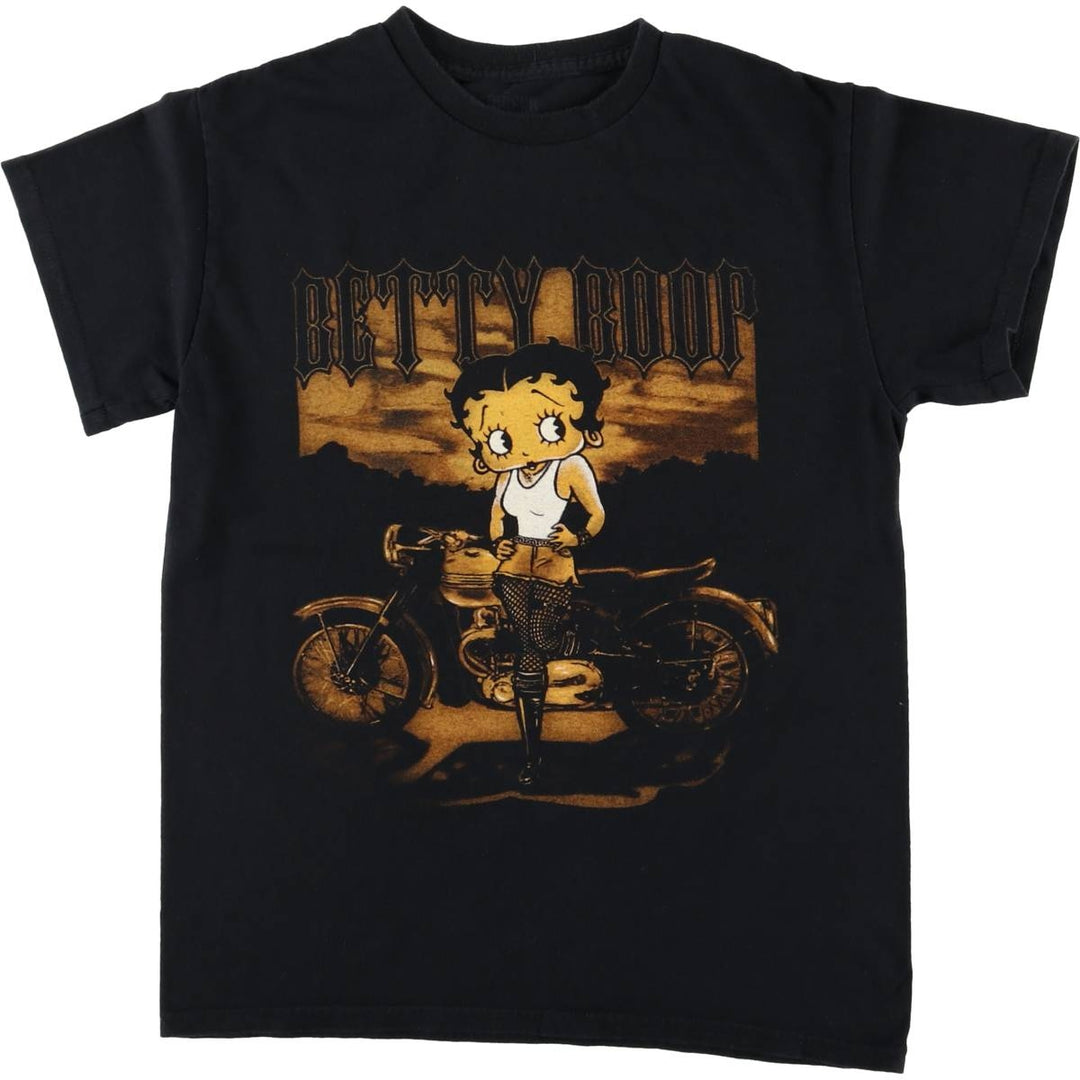 BRISCO BETTY BOOP Betty Boop character print T-shirt, women's size XS cotton black type Vintage Second Hand