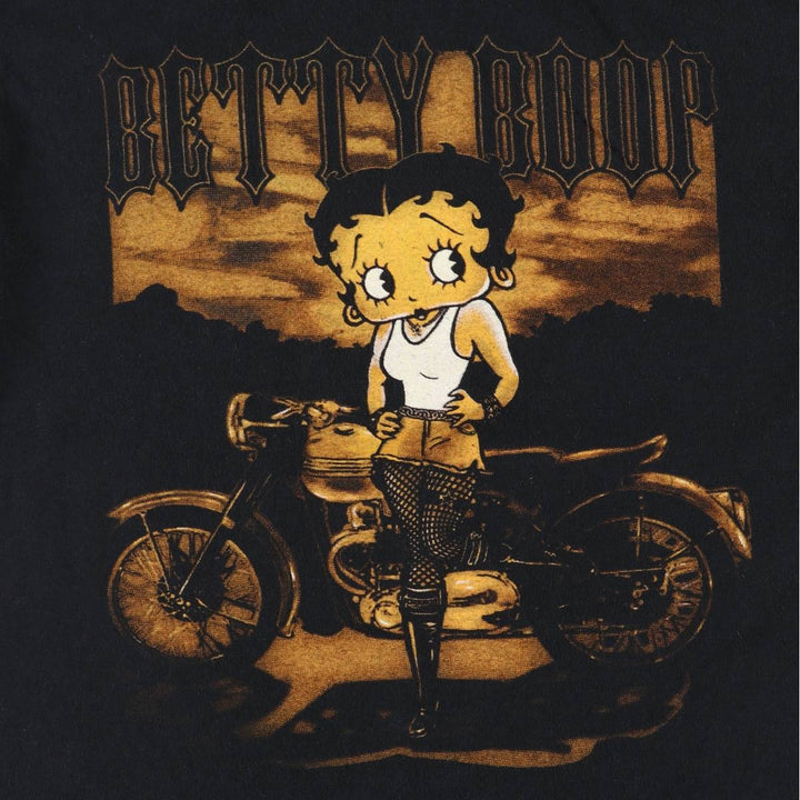BRISCO BETTY BOOP Betty Boop character print T-shirt, women's size XS cotton black type Vintage Second Hand