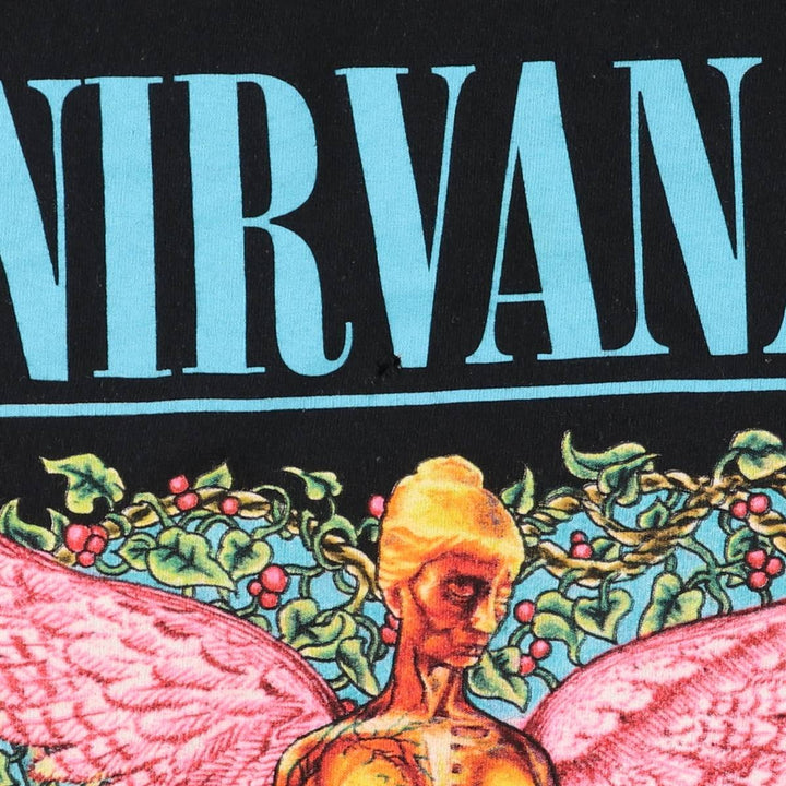 NIRVANA Nirvana Band T-shirt, Band T, Men's S size cotton black type Vintage Second Hand