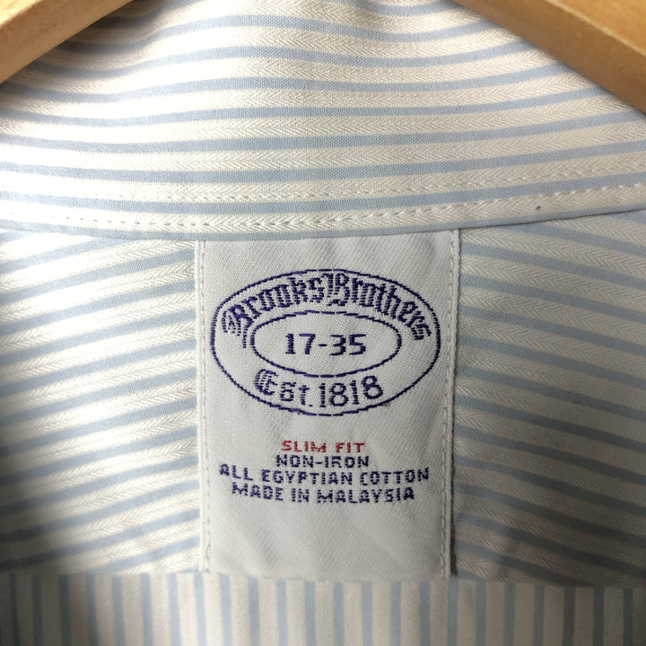Brooks Brothers Est.1818 Long Sleeve Cotton Striped Shirt Men's XL cotton Blue type light blue Vintage Second Hand