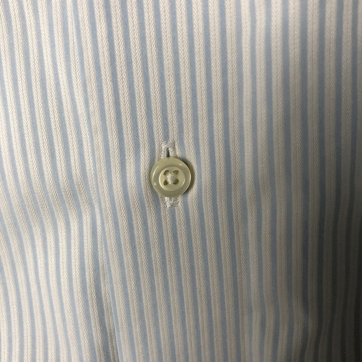 Brooks Brothers Est.1818 Long Sleeve Cotton Striped Shirt Men's XL cotton Blue type light blue Vintage Second Hand