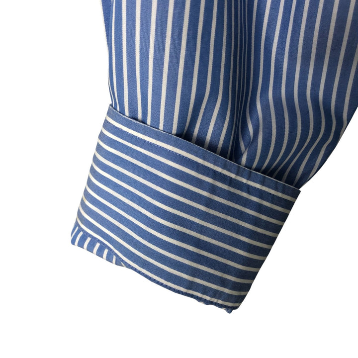 Brooks Brothers 346 Long Sleeve Button-Down Striped Shirt, Men's Size M cotton blue type Vintage Second Hand