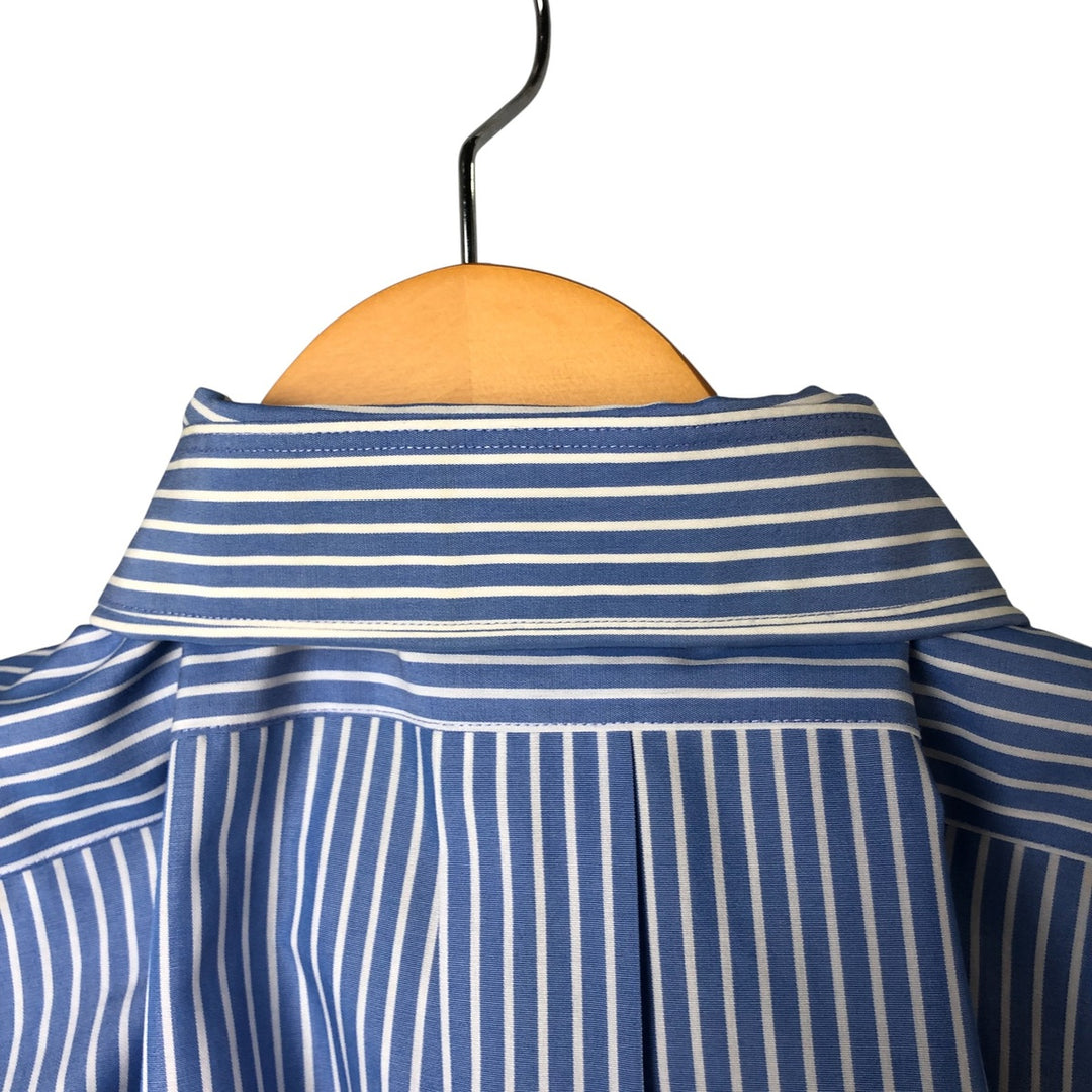 Brooks Brothers 346 Long Sleeve Button-Down Striped Shirt, Men's Size M cotton blue type Vintage Second Hand