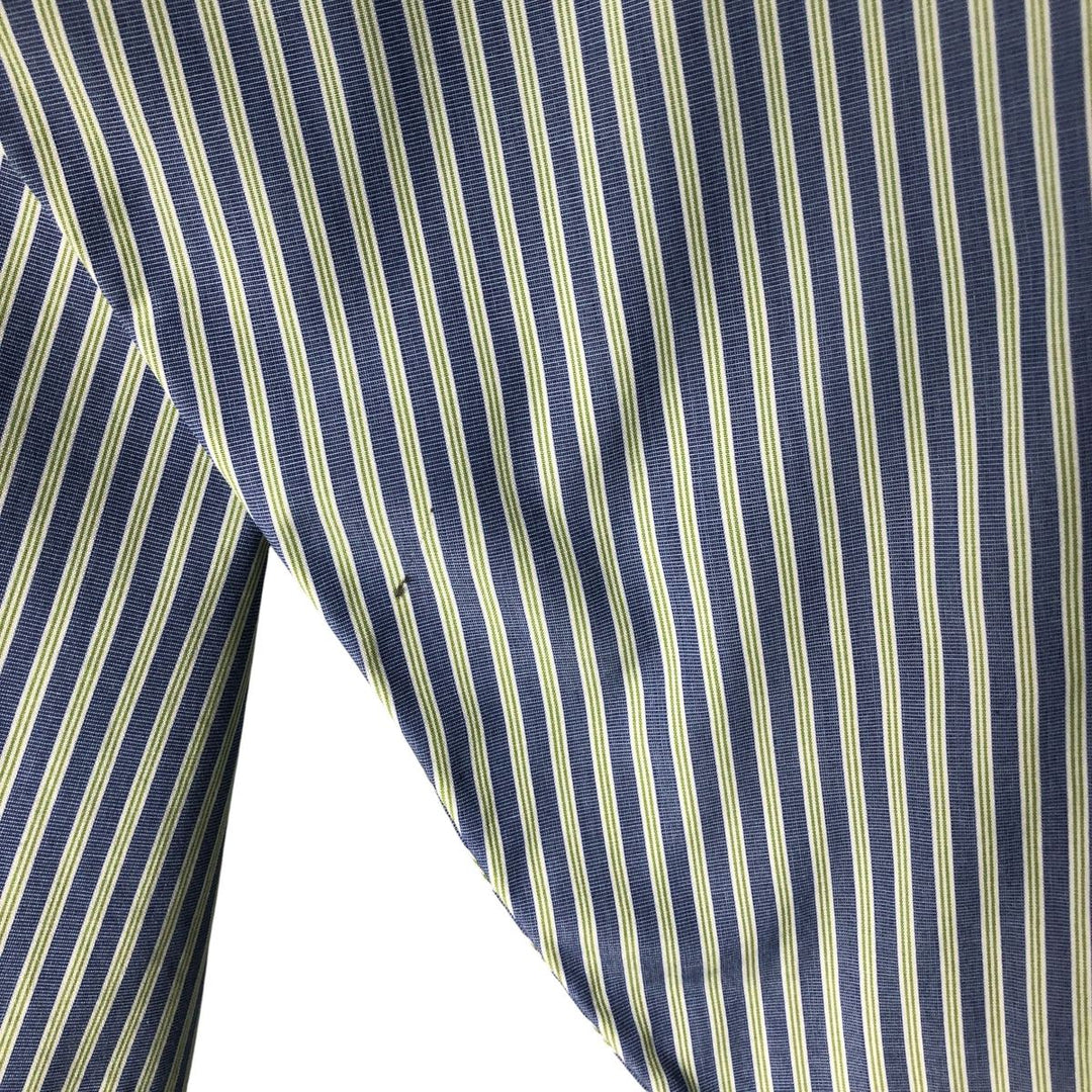 Brooks Brothers Est. 1818 Long Sleeve Button-Down Cotton Striped Shirt, Men's Size L cotton blue type Vintage Second Hand