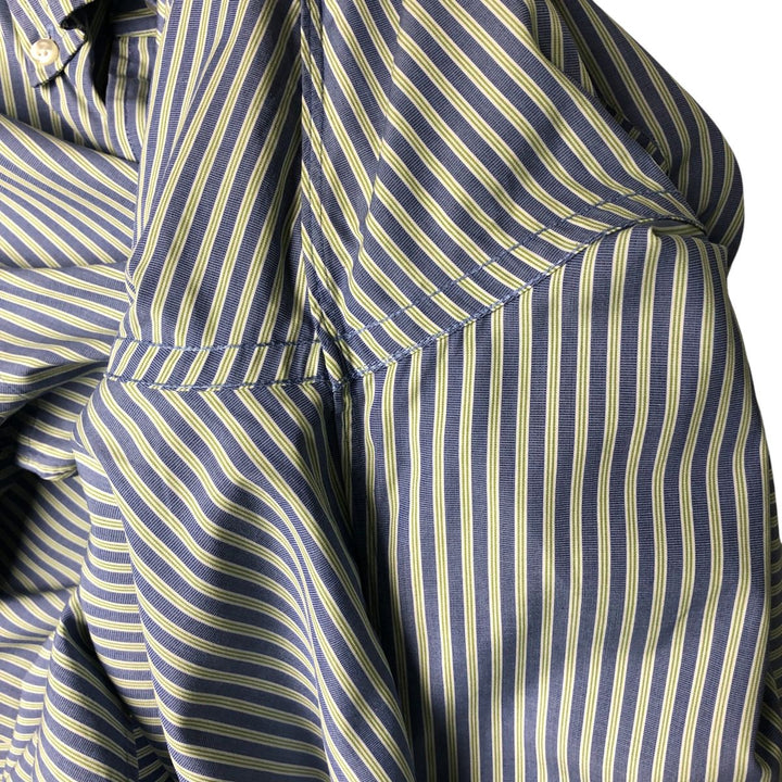 Brooks Brothers Est. 1818 Long Sleeve Button-Down Cotton Striped Shirt, Men's Size L cotton blue type Vintage Second Hand