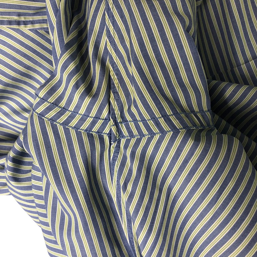 Brooks Brothers Est. 1818 Long Sleeve Button-Down Cotton Striped Shirt, Men's Size L cotton blue type Vintage Second Hand