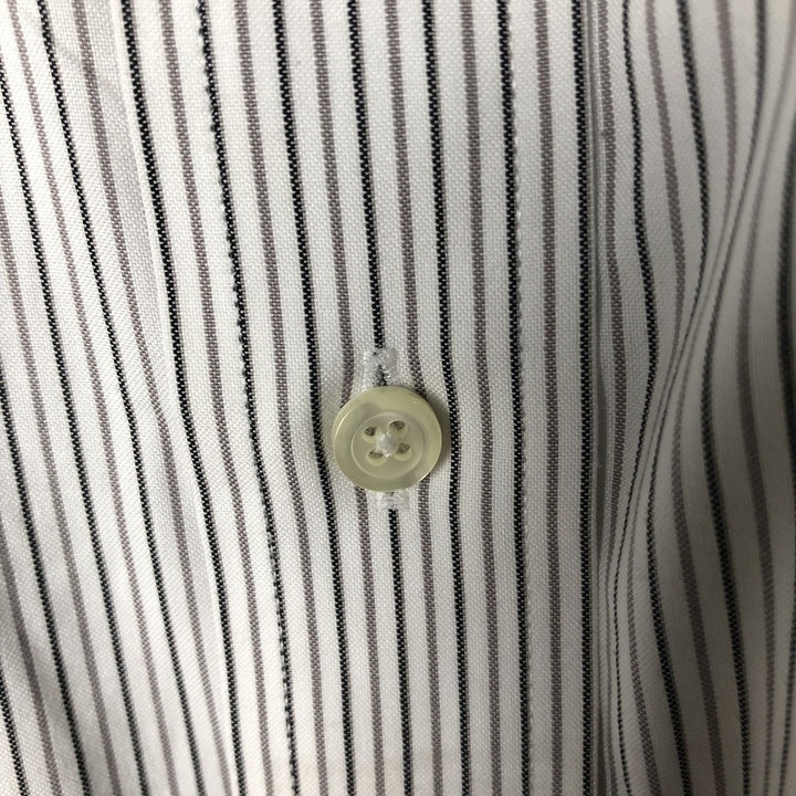 Brooks Brothers Traditional Fit Long Sleeve Cotton Striped Shirt, Men's Size XL cotton white type Vintage Second Hand