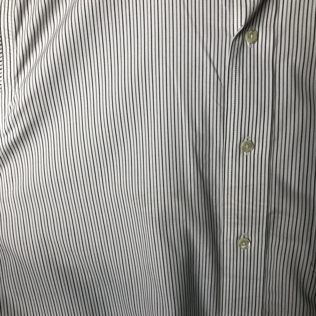 Brooks Brothers Traditional Fit Long Sleeve Cotton Striped Shirt, Men's Size XL cotton white type Vintage Second Hand