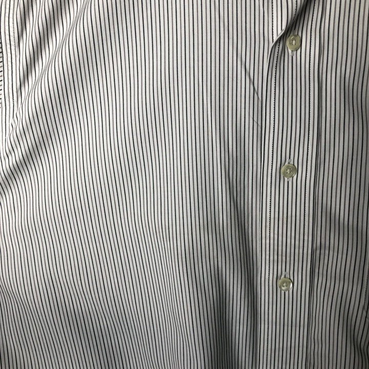 Brooks Brothers Traditional Fit Long Sleeve Cotton Striped Shirt, Men's Size XL cotton white type Vintage Second Hand