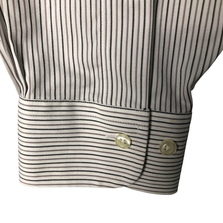Brooks Brothers Traditional Fit Long Sleeve Cotton Striped Shirt, Men's Size XL cotton white type Vintage Second Hand