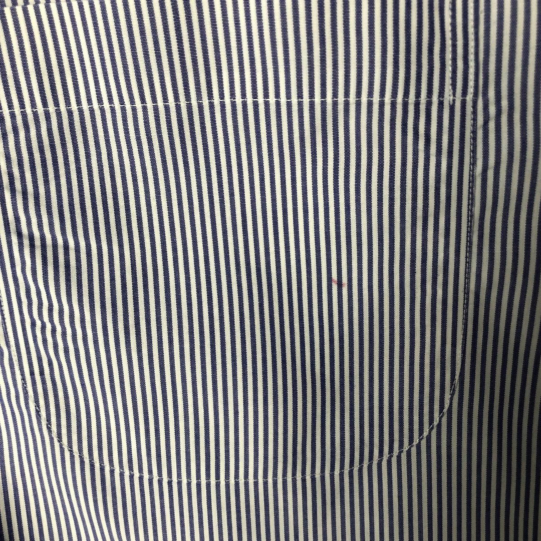 Brooks Brothers 346 Long Sleeve Button-Down Striped Shirt, Men's XL cotton blue type Vintage Second Hand