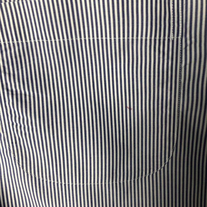 Brooks Brothers 346 Long Sleeve Button-Down Striped Shirt, Men's XL cotton blue type Vintage Second Hand