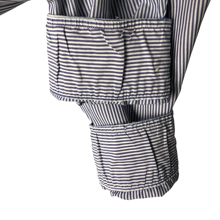 Brooks Brothers 346 Long Sleeve Button-Down Striped Shirt, Men's XL cotton blue type Vintage Second Hand