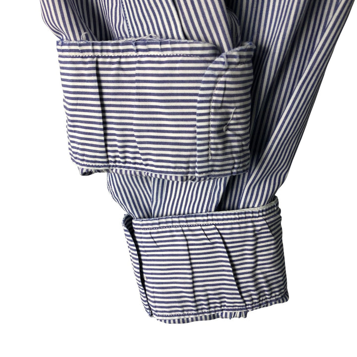 Brooks Brothers 346 Long Sleeve Button-Down Striped Shirt, Men's XL cotton blue type Vintage Second Hand