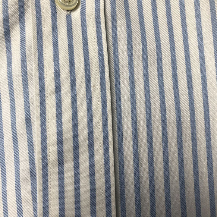 Brooks Brothers Men's Long Sleeve Button-Down Striped Shirt, Size L cotton Blue type light blue Vintage Second Hand