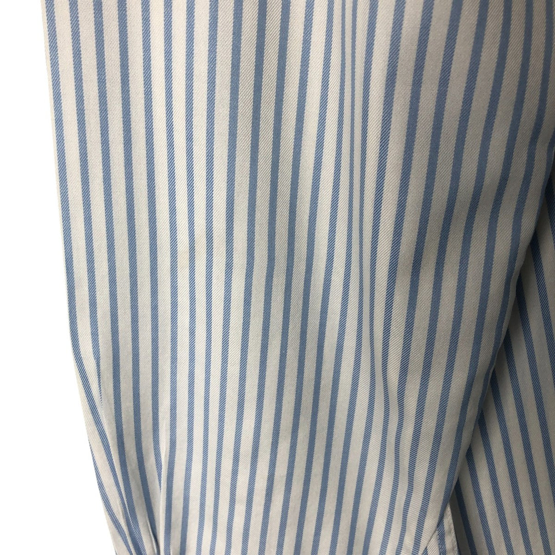 Brooks Brothers Men's Long Sleeve Button-Down Striped Shirt, Size L cotton Blue type light blue Vintage Second Hand