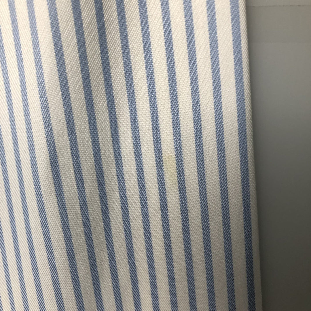 Brooks Brothers Men's Long Sleeve Button-Down Striped Shirt, Size L cotton Blue type light blue Vintage Second Hand