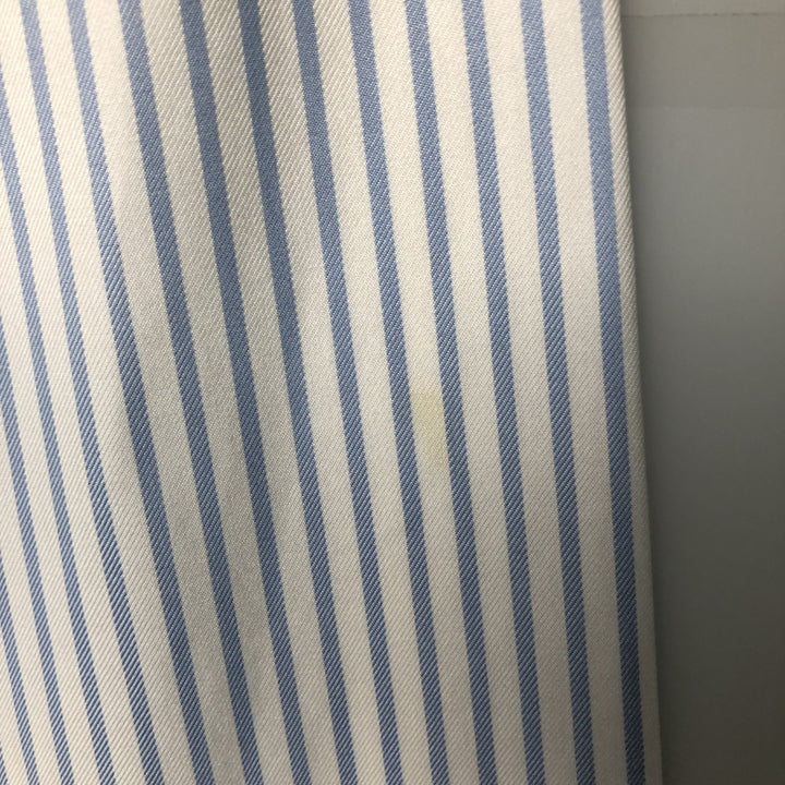 Brooks Brothers Men's Long Sleeve Button-Down Striped Shirt, Size L cotton Blue type light blue Vintage Second Hand