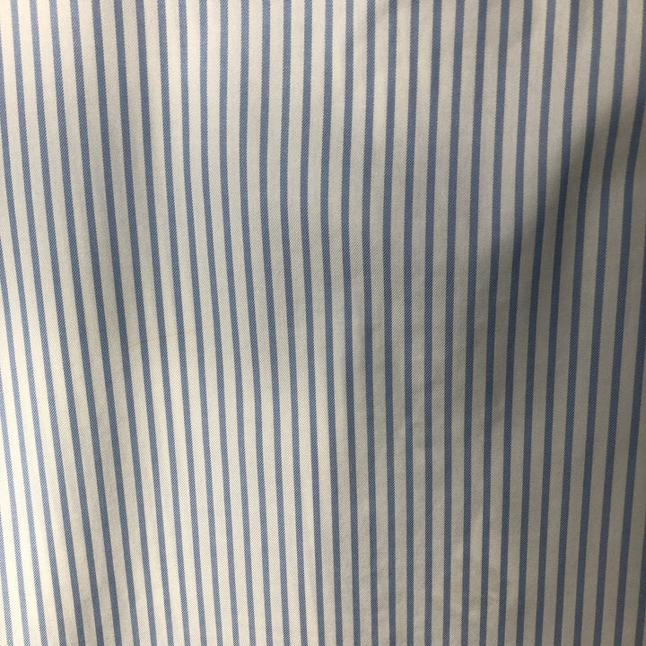 Brooks Brothers Men's Long Sleeve Button-Down Striped Shirt, Size L cotton Blue type light blue Vintage Second Hand