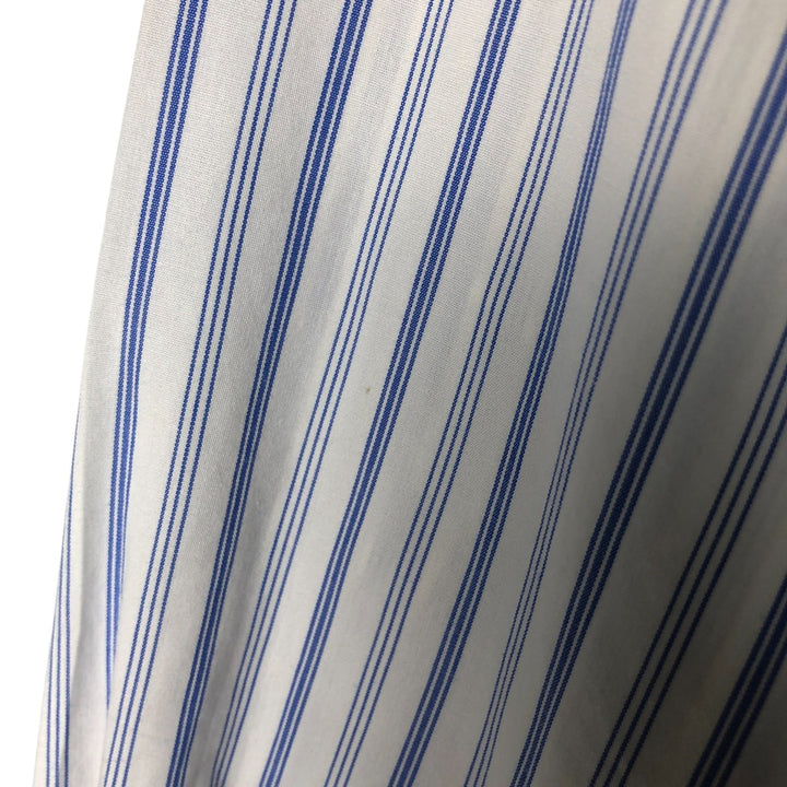 Brooks Brothers Milano Wide Collar Long Sleeve Cotton Striped Shirt, Men's Size L cotton white type Vintage Second Hand