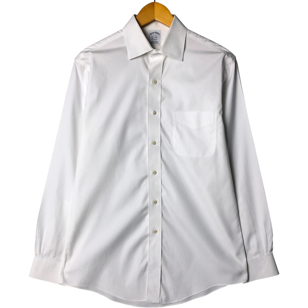 Brooks Brothers Est.1818 Long Sleeve Cotton Shirt, Men's Medium Supima Cotton white type Vintage Second Hand