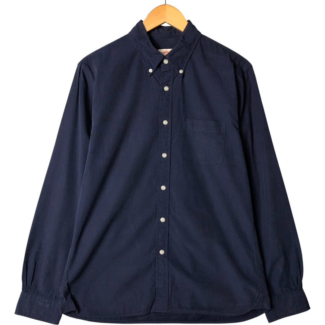 Brooks Brothers Red Fleece Long Sleeve Button-Down Shirt, Men's Size L cotton navy blue type Vintage Second Hand